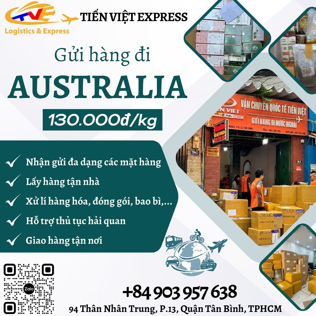 Gửi hàng đi Úc- Tiến Việt Express